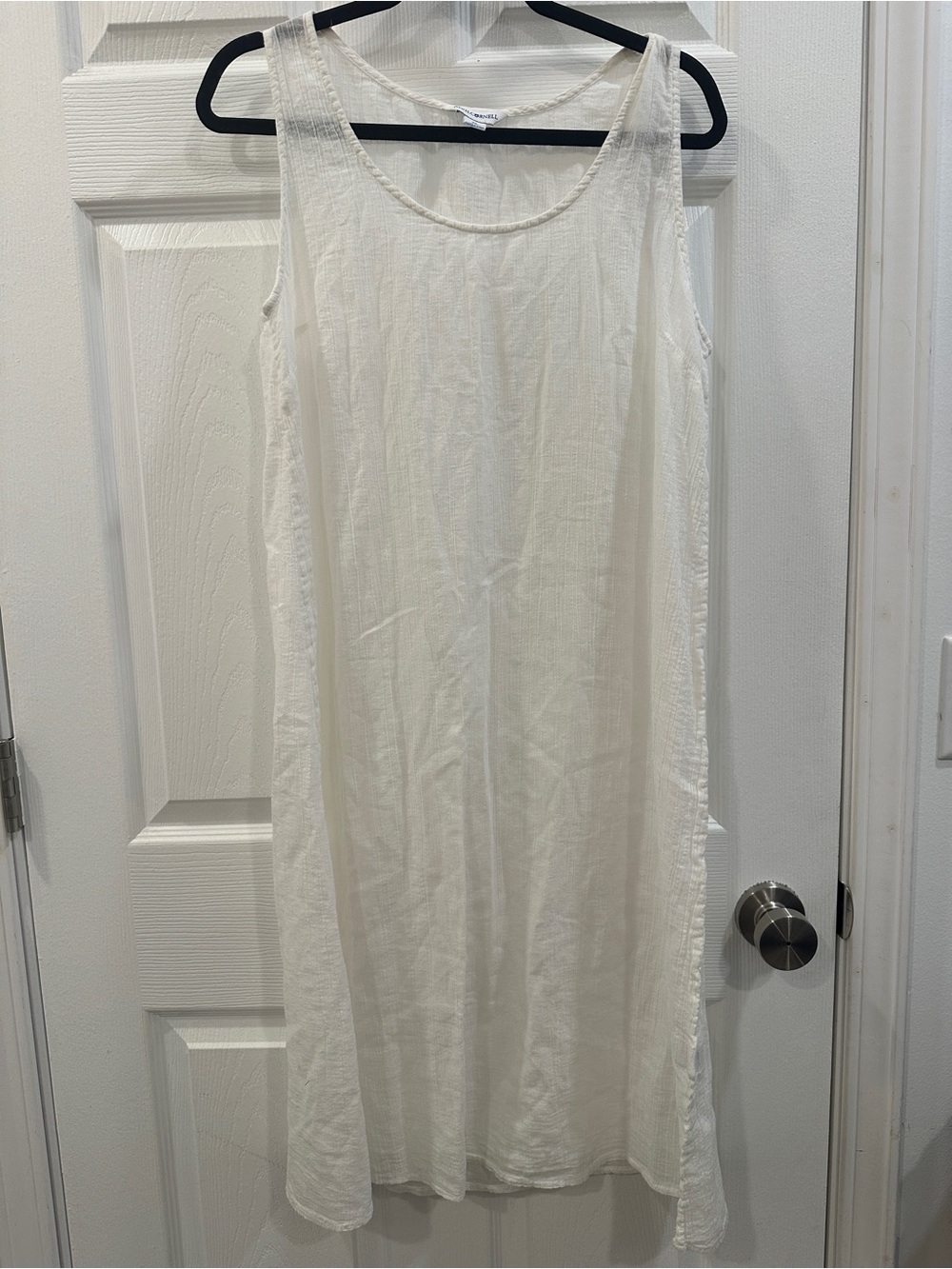 April Cornell Women's White 100% Cotton Woven Lace Scoop Neck Nightgown XL EUC